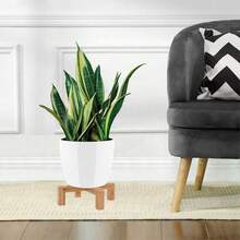 Base de maceta de flores de resina artesanal, soporte de planta pequeño para dormitorio, soporte de maceta de flores suculentas para balcón, estantería de exhibición de 4 esquinas