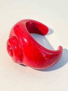 1pc Exaggerated Thick Jewelry Bracelet, Ocean Series Seashell Design, Everyday Wear, Elegant Luxury Unique Gift For Friends