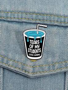1pc Student Tears Boba Tea Badge Cartoon Jewelry Suitable For Men And Women Daily Wearing - Multicolor - View 8