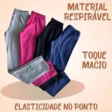 Assorted Kit 3 Leggings Pants For Children And Youth Girls 1 To 16 - Nhiều màu - Xem 3