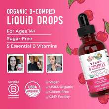 MaryRuth Organics Vitamin B Complex | B Vitamins Complex | Biotin | Vitamin B12 | Niacin | Folate | Metabolic Support Supplement | Vegan | USDA Organic | Non-GMO | Gluten Free | 2 Month Supply - 白色的 - 查看 8