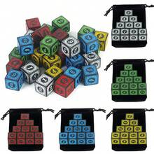 6-Sided Dice Set With Velvet Bag, 10pcs Tabletop Game Accessories, Perfect Christmas, Halloween Gift For Friends