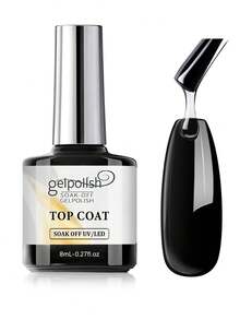 Lớp phủ gel bóng cao cấp, chất bảo vệ trong suốt lâu trôi, thích hợp cho móng acrylic, cần đèn UV/LED, lý tưởng cho việc tự làm móng tại nhà và sử dụng tại salon vào mùa hè. - Trong sáng - Xem 10