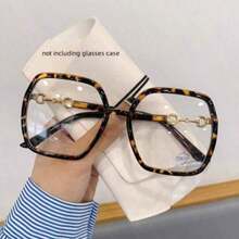 1 Cặp kính mắt nữ gọng vuông màu đen, gọng kính thời trang, tròng kính trong suốt, kiểu dáng đa năng. - Nhiều màu - Xem 7