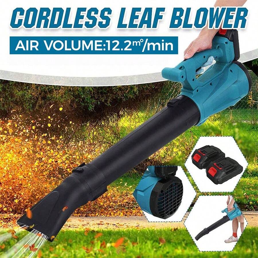 Rechargeable Blower,  Lightweight, Cordless Blower,  Electric Blower, Low Vibration, Flat Nozzle, Leaves Cleaning, Yard Cleaning, Snow - Tipo de Enchufe A USA (110-127V) - Ver 1