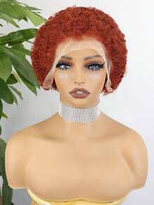 150% Density, Short Curly Wave Lace Frontal Wig - Natural Human Hair, 13x4 Glueless Front, Elegant Pixie Cut Style, Versatile, 6 Inch, Short Curly Wig Curly Wave Lace Front Human Hair Wig For Women Chic Pixie Cut Bob Wig For Women - Halloween Pre-Plucked With Youngsters Hair, Short Curly Human Hair Pixie Cut Wig Human Hair Short Bob Human Hair Wigs Pre Plucked Short Curly Human Hair Wigs Pixie Cut With Baby Hair Pixie Cut Bob Wig