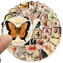 50PCS Vintage Faded Aesthetic Stickers For Scrapbook Journaling Water Bottles Laptop Scrapbooking Supplies Kit Waterproof Vinyl Bullet Junk Journal Stickers For Adults Christmas School Gift Decoration - Pink - View 7