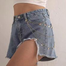 1 Piece Of European And American Cross-Border Jewelry, New Multi-Layer Alloy Butterfly Tassel Trouser Chain, Decorative Waist Chain, Niche Hip-Hop Streetwear Trouser Chain