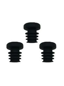 3 pièces Bouchon de bouteille et capuchon d'étanchéité en silicone. Bouchon d'étanchéité en silicone fileté robuste. Bouchon de bouteille de vin en silicone, bouchon de bouteille de vin rouge, bouchon de bouteille d'huile. Nécessités quotidiennes et domestiques