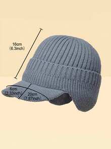 Herren Vintage Flachkopf Hut mit Krempe, Dicke warme Mütze für Herbst/Winter Ausflüge