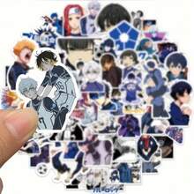 50 Blue Prison Anime Stickers, Vinyl Cartoon Decals, Reusable, Self-Adhesive, Irregularly Shaped, Suitable For Water Bottles, Laptops, Scrapbooks, Skateboards, Phone Cases, Suitable For Users 14 And Over - 50件 - 查看 3
