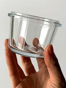 1pc Thick Glass Food Storage Container Jar Airtight Seal Lid,Food Storage Containers With Lids - Perfect For Picnics, Meal Prep, Fridge Organization, Suitable For Food, High Temp Microwave & Freezer, Mini Portable Cute & Durable Design, Containers For Lunch, Leftovers, RV And Camping, Kitchen Gadgets, Kitchen Accessories Kitchen Organization, Office, School - 透明 - 查看 3