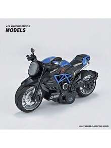 摩托车-1:12比例摩托车玩具，带声光效果，压铸合金摩托车玩具，生日、圣诞节、返校 - 彩色 - 查看 5