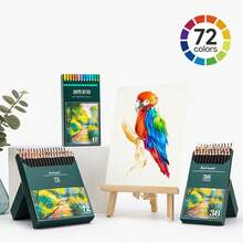 24/36/48/72/120pcs Wooden Art Colored Pencils Set, Premium Colored Pencils, Water-Soluble & Oil-Based, Unbreakable Lead, Art Drawing Wooden Colored Pencil Set, Professional Color Painting Brush, Student Art Colored Pencil Brush