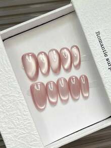 按压式假指甲美甲用品 - 粉色 - 查看 2