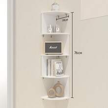 Estantería de esquina multicapa, estante flotante de esquina, organizador de pared, estantes con montaje en pared de fácil montaje en capas para dormitorios, baños, cocinas, oficinas, salas de estar, librería (1 pieza), decoración del hogar, decoración de habitación, decoración de pared