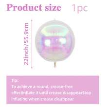 2/4 baloane folie metalice holografice cu efect 4D, potrivite pentru petrecere de ziua de naștere, petrecere a burlacilor, logodnă, petrecere de nuntă, temă Prințesa Regatul de Gheață, temă Sirenă Ocean, decor pentru petrecere baby shower; Baloane 4D colorate, potrivite pentru nuntă, zi de naștere, aniversare, petrecere la modă, întoarcerea la școală, petrecere cu tematică de vară, decorațiuni pentru petrecere.