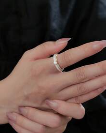 6mm White/Black Ceramic Rings Plus Cubic Zirconia For Women Comfort Fit Engagement Wedding Band Size 5-122025 - 4mm White+Gold - View 11