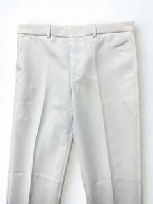 Men's Slim Dress Pants Suit Pants Formal Tailored Pants - trắng - Xem 9