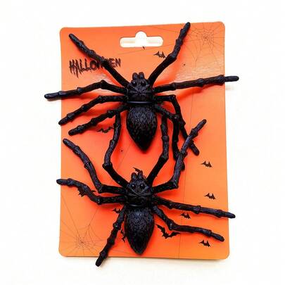 Halloween Soft Rubber Giant Spider Toy, Scary Spider Decoration Prop, Funny Gag Toy
