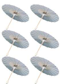 1pc/6pcs/10pcs High Quality Western/European Style Wedding Decoration Parasol, Customizable White Paper Umbrella, Bridal Parasol, Wedding Decor, Creative Gift, Birthday Gift - For Wedding Favors, Japanese/Chinese Style Umbrellas, DIY Wedding & Party Decoration Paper Umbrellas - White - View 15