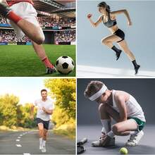 5pcs/Set Football Gear Set, Including Waterproof Drawstring Bag, Anti-Slip Football Socks, Leg Sleeves, Self-Adhesive Sports Bandage, High Leg Sleeves For Youth Sports Training