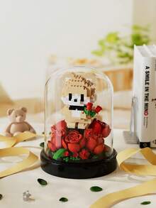 6 Stile (0-6 Zoll) süße Bauklötze für Haustiere, hergestellt aus ABS-Kunststoff, Haustier-Garten-Bauklötzchen-Serie, kleine Tier-Bauklötzchen-Serie, süßer Stil, verschiedene Farben, Formen wie Blumen, Bären, Hasen, Füchse, Grauwölfe usw. Tischdekoration, Raumdekoration, Dekorationsartikel