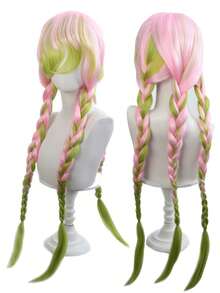 超长黑色至棕色渐变卷发假发，适合角色扮演，厚实蓬松的假发，适合服装