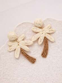 Leaf Tassel Vacation Style Earrings, Showcase Feminine Charm, Niche Versatile Earrings - Multicolor - View 6