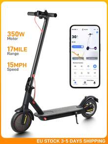 Mankeel 350W Electric Scooter - A Top Speed Of 19 MPH And A Range Of 22 Miles With Dual Brakes And Solid Tyres, Foldable E-Scooter Is Perfect For City Commuting, Couples' Rides, Outdoor Trips, Birthday Gifts And Holiday Presents. - 查看 1
