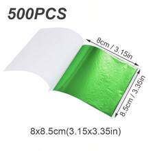 100/500pcs Imitation Gold Foil Paper Leaf Gilding Painting DIY Furniture Decoration Craft Paper, For Festive Scene Decoration,Resin Crafts,Furniture Lines, Ceiling, Jewelry Making Gold-Plated Decoration