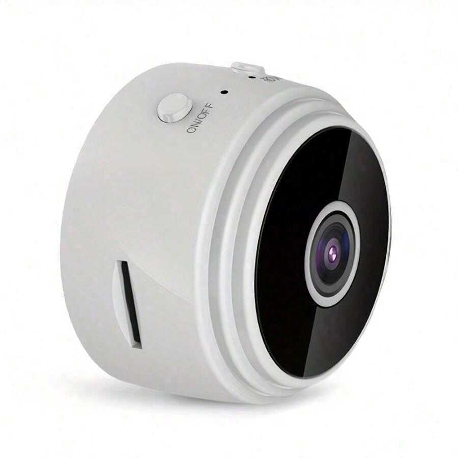 Mini Wireless Security Camera, 480P, Indoor Camera, WIFI Function, Magnetic Installation, Motion Detection, Simple Installation, Suitable For Home, Office, Warehouse, Can Be Used As Holiday Gifts, Birthdays, Christmas (White Or Black)