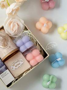 Set de 12 cubos de cera perfumada mini - Adecuado para el Día de San Valentín o cualquier ocasión - Cera de parafina, decoración brillante, regalo ideal para días festivos - Multicolor - Ver 7