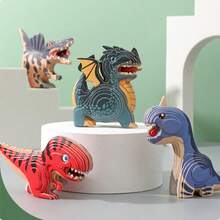 3pcs 3D Puzzle, Creative Cartoon Animal Puzzle Set, Christmas/Birthday Gift