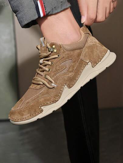 Modische und vielseitige Herren Sportschuhe mit Metallösen, atmungsaktiv und rutschfest, geeignet für Lässig-Wear und Sport