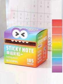 105pcs/Pack Pearlescent Transparent Memo Pad, Suitable For School Supplies, Gifts, Home Reminders, Highlighting, Note-Taking, Etc. - Multicolor - View 6