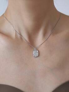 1pc Relief Tulip Necklace Women Stainless Steel Collarbone Chain Couples Gift - Tulip Necklace - View 5