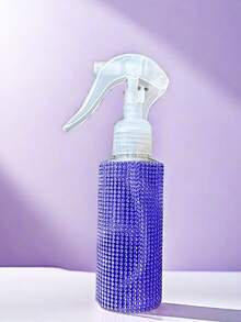 1 件带钻石的喷雾瓶，创意连续细雾 60 毫升，奢华闪亮风格，全钻石图案，简约圆柱造型，适用于化妆品、家庭清洁、美发沙龙、消毒、浇花等场景