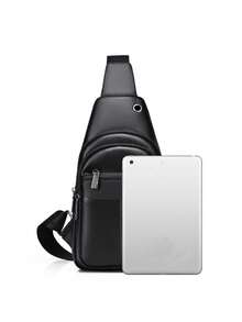 Men's Business Chest Bag, Water-Resistant PU Crossbody Bag For Travel, Phone Storage, Outdoor Casual Sports Belt Bag Phone Bag, Thigh Bag, Camping, Holiday Essential, Camping, Hiking Bag - Multicolor - View 4