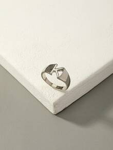 Men's Personalized Hip Hop Alphabet Fashion Street Cool Ring - No Gift Box