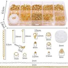 1 juego/bolsa, Kit de inicio para hacer joyas, pendientes, collares, accesorios de joyería de cuentas, adecuado para adultos y principiantes P95U - conjunto 2 - Ver 5
