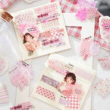 40 Stücke/Packung Stoff Scrapbooking Aufkleber, kreative ästhetische Aufkleber-Decals, DIY dekorative Collage Bastelbedarf, Geschenk für Feiertage, personalisiertes Sammelalbum Schulmaterial - Grün - Übersicht 7