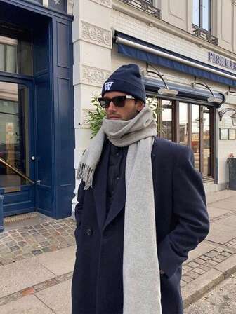 1ชิ้น ผ้าพันคอผ้า Pashmina สีพื้นแฟชั่นอบอุ่น ผ้าคลุมไหล่แบบมีพู่ลำลองสำหรับอากาศหนาว เหมาะสำหรับใส่ในชีวิตประจำวัน ฤดูใบไม้ร่วง/ฤดูหนาว