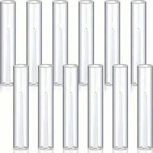 12pcs Hurricane Candle Holders - 5cm Wide X 25cm High Clear Glass Hurricane Candle Holders, Tall Candle Glass Holders, Open Top Candle Covers, Suitable For Wedding Party Christmas Home Decor