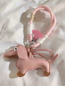 Creative And 3D Puppy Pendant Woven Nylon Short Hanging Rope Suitable For Phone Cases, Phone Pendants, Keychains, Headphones, Wristbands, Bracelets, Internet Celebrities, Fun And Cute Men's And Women's Styles