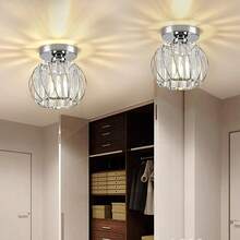 1pc Crystal Hallway Light, Minimalist Modern Porch Entrance Foyer Ceiling Lamp, Bulbs Not Included - Multicolor - View 11