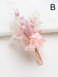 1/2/3/4/6/8/10/12/20 Pcs Dried Flower Bouquet, For Vase, Birthday Cake, Gift Box, Wildflower Shower Decor And Wedding Bouquet, Mailing Card, 3D Camera Photo Frame, Candle Making - Pink - View 11