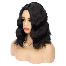100% Bio Organic Super Natural Short Wig 40cm - 黑色 - 查看 3