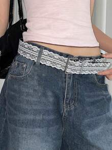 1 chiếc thắt lưng ren đa năng thời trang, phụ kiện thắt lưng cho váy và quần jeans nữ, thích hợp cho mùa thu, Halloween. - Nhiều màu - Xem 6