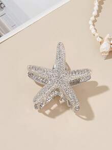 逼真金属海星发夹，小众海洋系列发爪，高端不褪色发夹，中号海洋元素发爪 - 彩色 - 查看 7